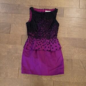 Jason Wu Resort Collection Sleeveless Laced Mini Dress Purple Womens Size 6